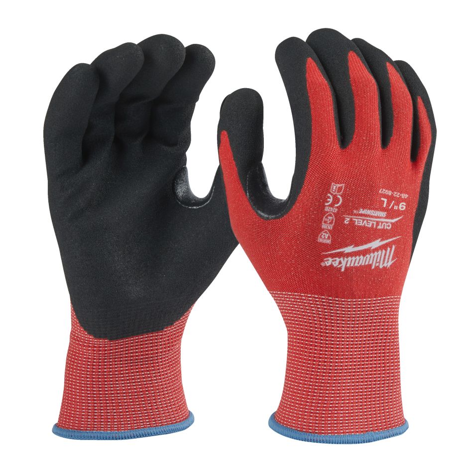 Milwaukee Accessoires 4932479908 Gedipte werkhandschoenen snijklasse 2/B - 9/L - 1 paar