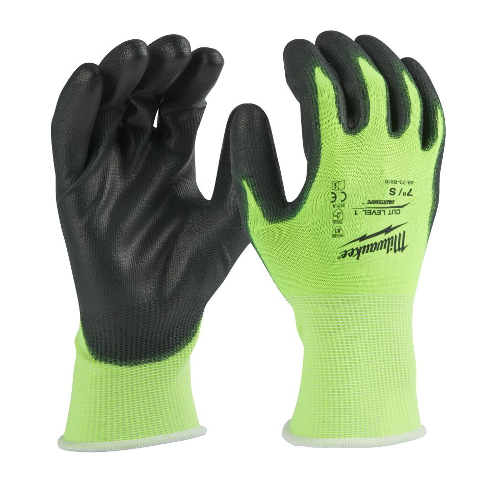 Milwaukee Accessoires 4932479916 Hi-vis werkhandschoenen snijklasse 1/A - 7/S - 1 paar