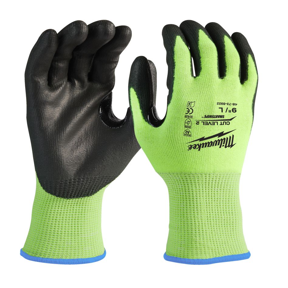 Milwaukee Accessoires 4932479922 Hi-vis werkhandschoenen snijklasse 2/B - 8/M - 1 paar
