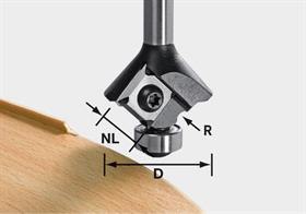 Festool Accessoires 499808 Keermes-afrondfrees HW S8 HW R3 D28 KL12,7OFK