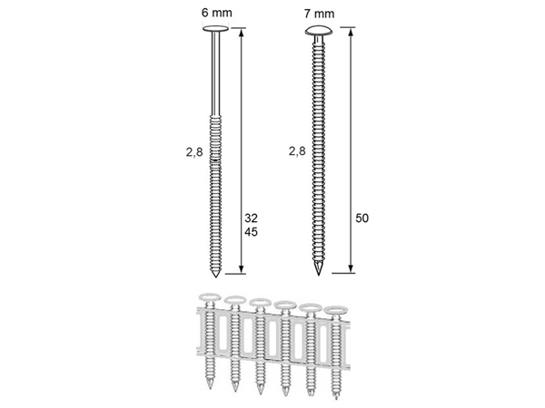 Dutack 5243008 RNCS28 Coilnagel Geringd RVS 65mm 6000 stuks