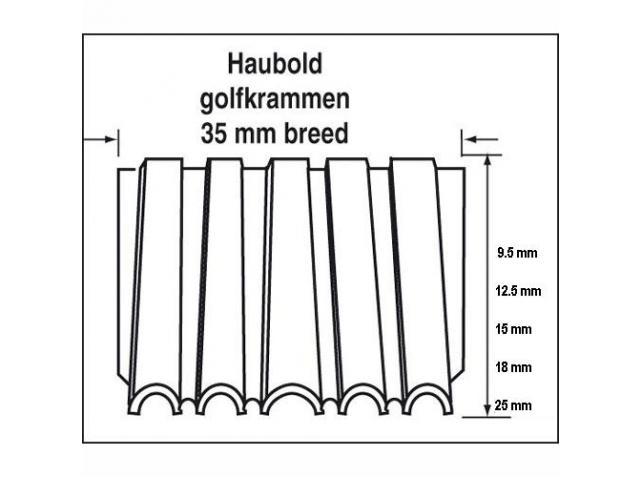 Haubold Bevestiging 504350 Golfkram WN35 - 18 mm Blank 1.575 stuks