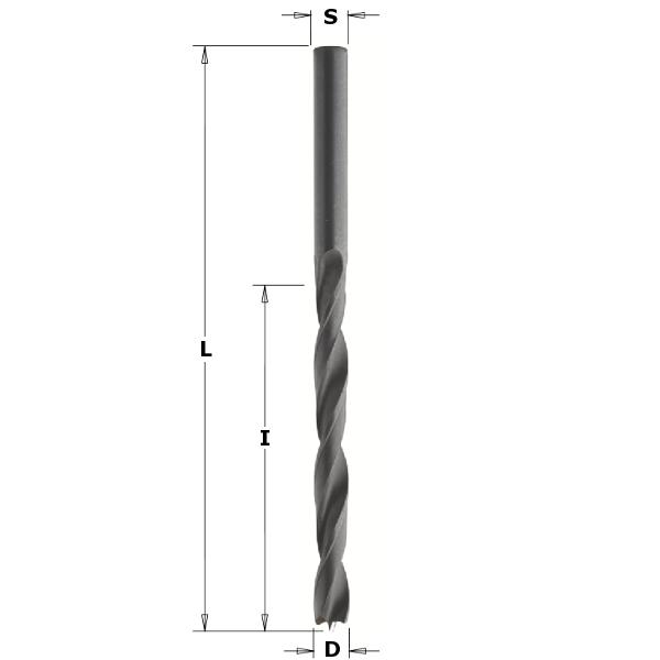 CMT 516.060.51 Spijkerpunt houtboren, rechts diameter 6 mm