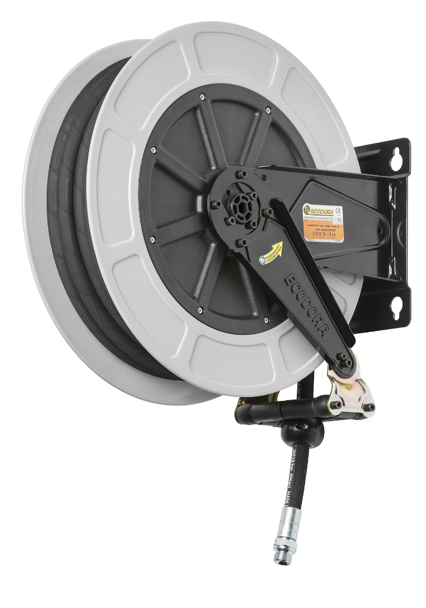 Ecodora 567000116 Muurhaspel 25M (Lucht/Water 70°C) - 20 Bar - Slang 1/2"