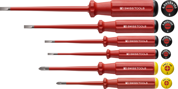 PB Swiss Tools PB5542.SL CBB 5542.SL CBB Classic VDE Slim Schroevendraaierset Philips/Sleuf