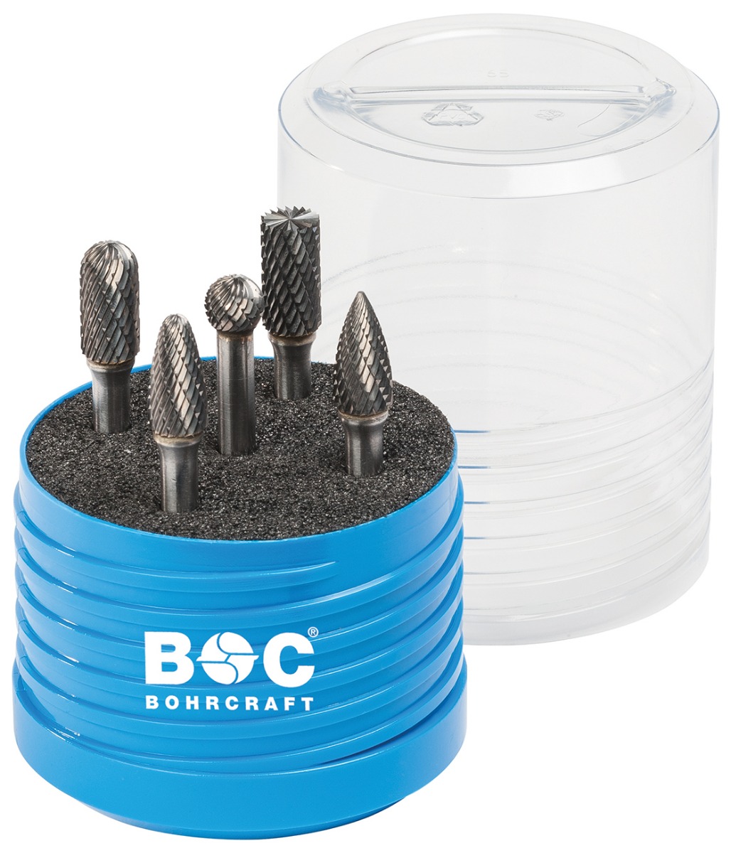 Bohrcraft 59001330006 HM-Freesstiftenset R5 Multibox vorm B/C/D/F/G 5-dlg