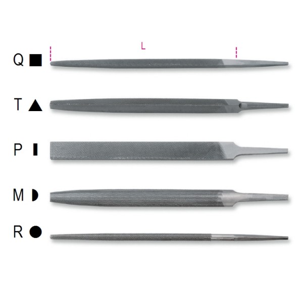 Beta 017180141 1718D10/Q Vierkante basterd vijl, zonder handgreep 250 mm