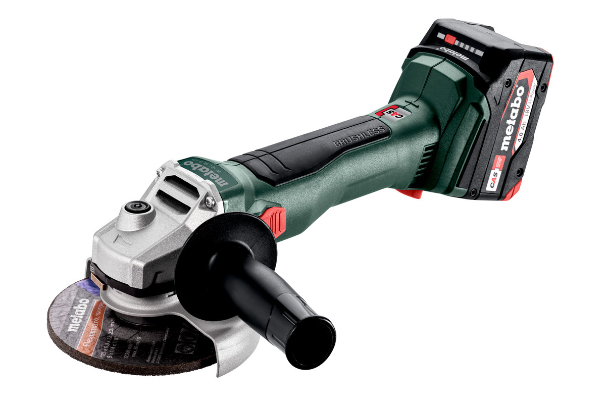 Metabo 602374510 W 18 L BL 9-125 Haakse slijper 125 mm 18V 4,0 Ah Li-Ion in metabox