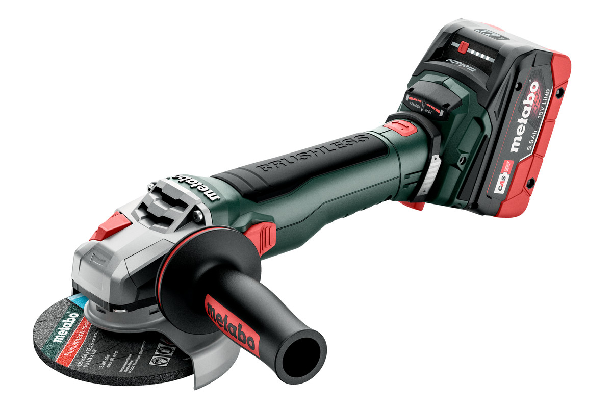 Metabo 613054660 WB 18 LT BL 11-125 Quick Accu slijper 18 Volt 5.5 AH Li-ion