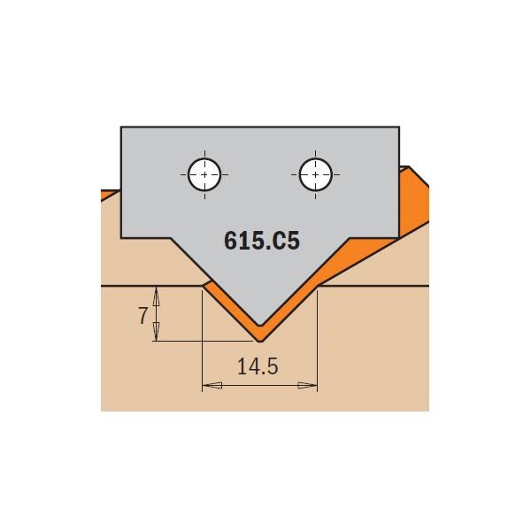 CMT 615.C5 Profielmessen voor art. 615 profiel C5