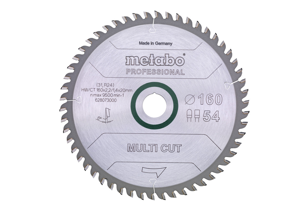 Metabo Accessoires 628293000 Zaagblad Multi Cut Professional 165 x 20 Z54 FZ/TZ 5°