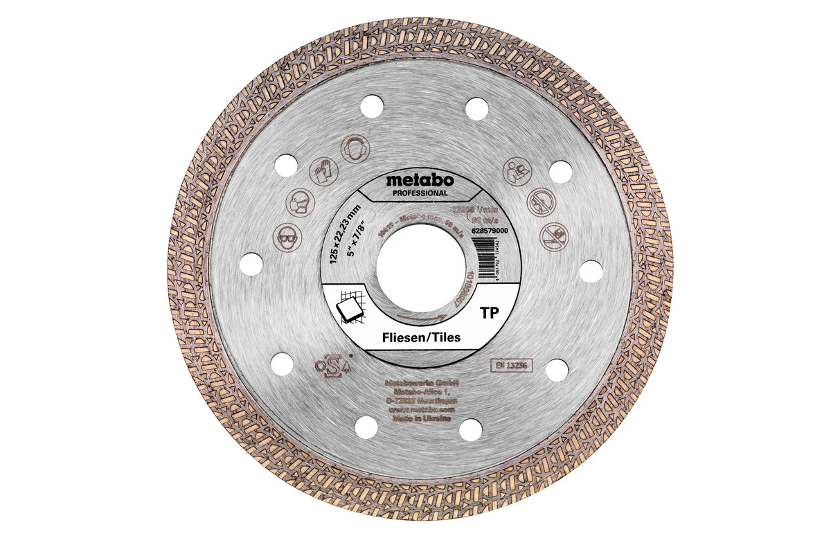 Metabo Accessoires 628579000 Diamant doorslijpschijf 125x1,7x22,23mm, professional", "TP", Tegel