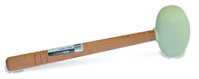 Rubi 66906 Rubber Hamer Wit 500 gram Rond