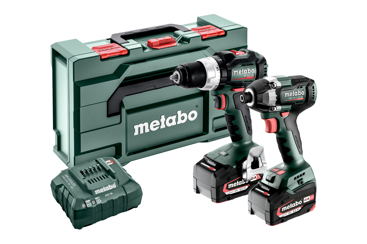 Metabo 685196000 Combo Set 2.8.4 18V 5,2Ah Li-Ion - BS18 LT BL accuboor + SSD18 LT 200 BL Slagschroevendraaier 685196000