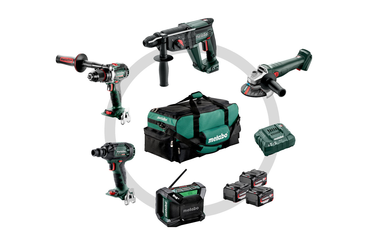 Metabo 685213000 Combo Set 5.2 18V 3 x 4.0Ah Li-Ion - 5 machines