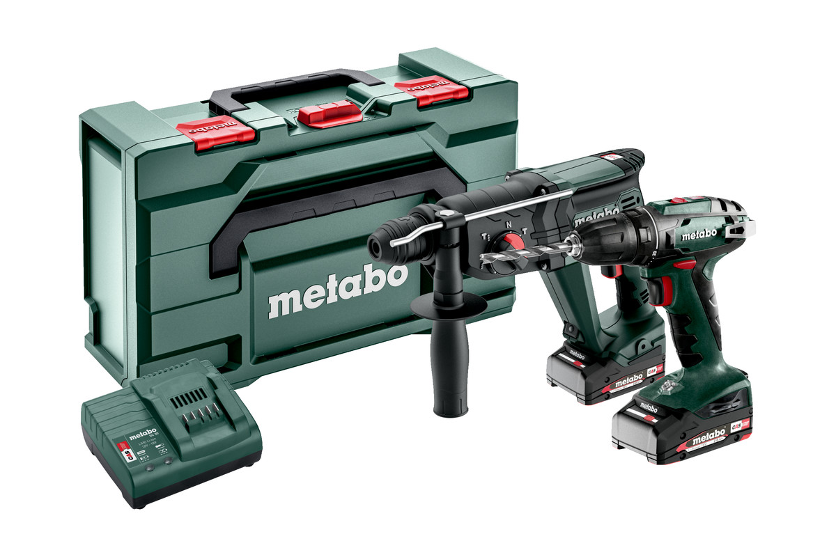 Metabo 685216500 Comboset 2.3.2 18V 2,0Ah Li-Ion - BS18 Accuboor + KH18LTX 24 Combihamer 685216500