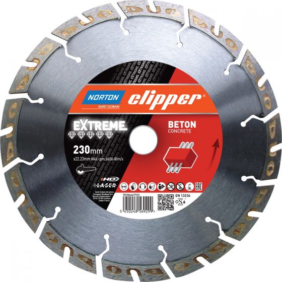 Norton Clipper 70184601693 Extreme Beton Diamant zaagblad 800 x 25,4 mm
