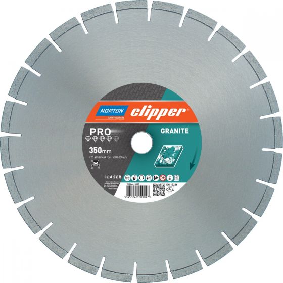 Norton Clipper 70184610437 Pro Granite Diamant zaagblad 500 x 25,4 mm