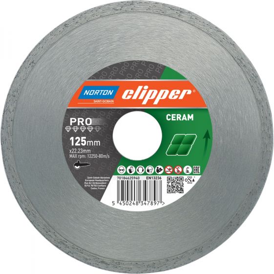Norton Clipper 70184625942 Pro Ceramic Diamant zaagblad 115 x 22,23 mm