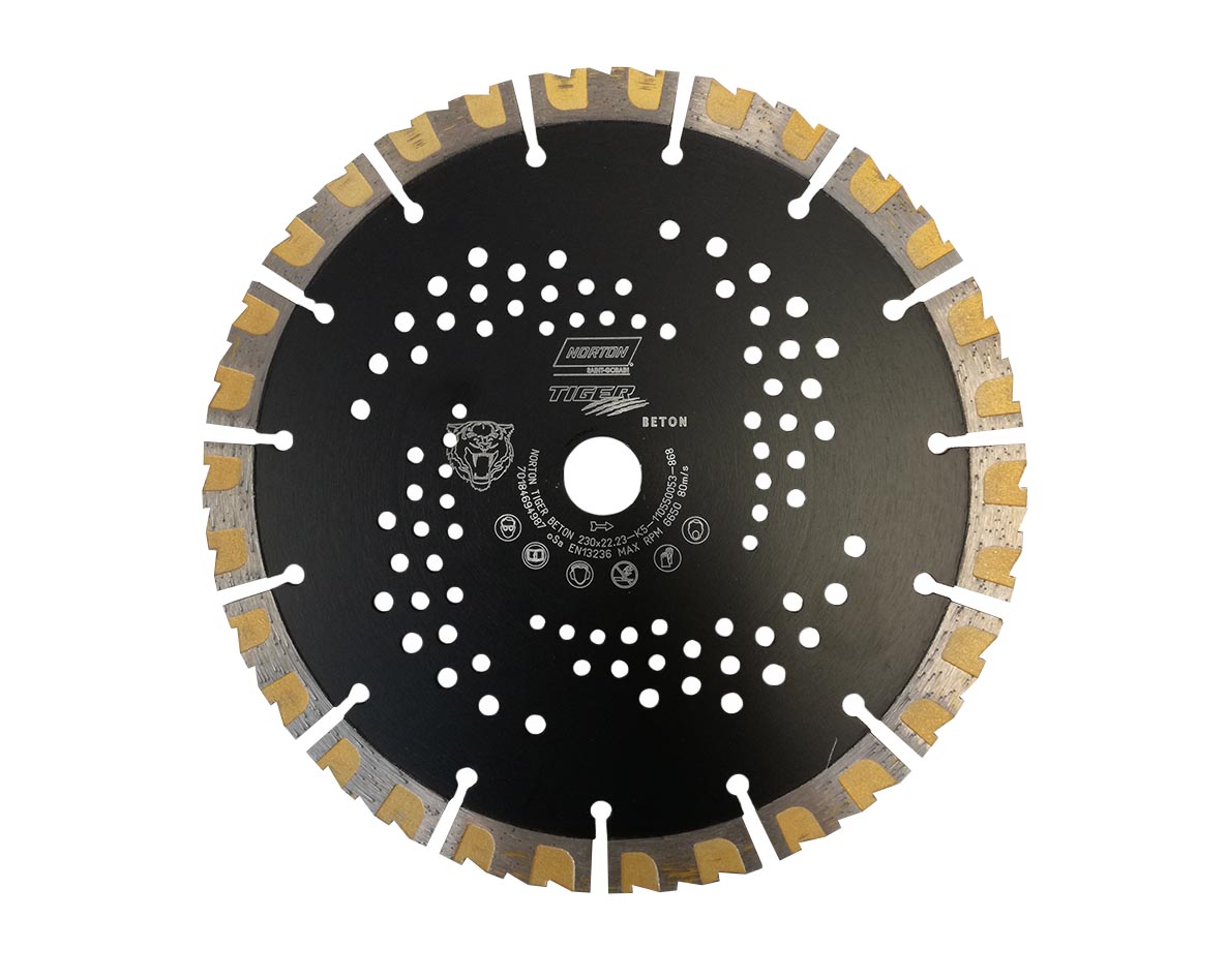 Norton Clipper 70184694987 Diamantzaagblad TIGER 230 x 22.23 x 15 Universeel