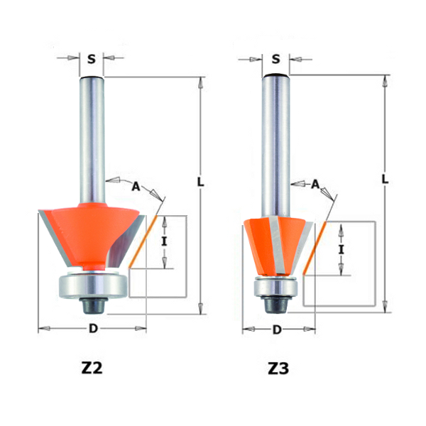 CMT 709.016.11 Kantenfrees 15° kopse geleider 18,6 x 11 mm schacht 6 mm