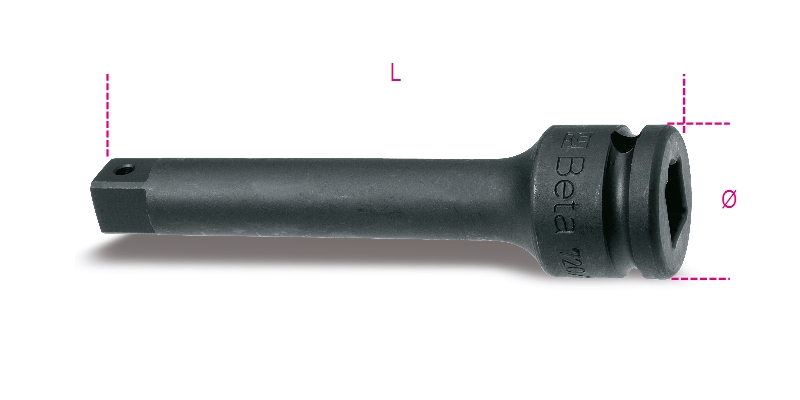 Beta 007200822 Verlengstuk 1/2'' 125 mm