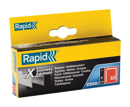 Rapid 23808000 Nr. 53 dundraadnieten RVS 8 mm 2.500 stuks