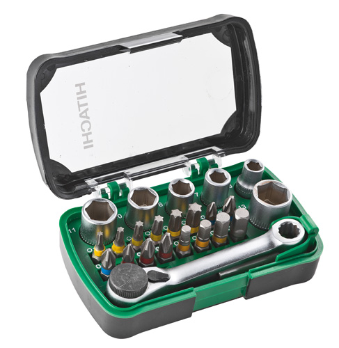 HiKOKI Accessoires 750362 Bit/Dopsleutelset 24-delig 1/4" Lengte 25 mm