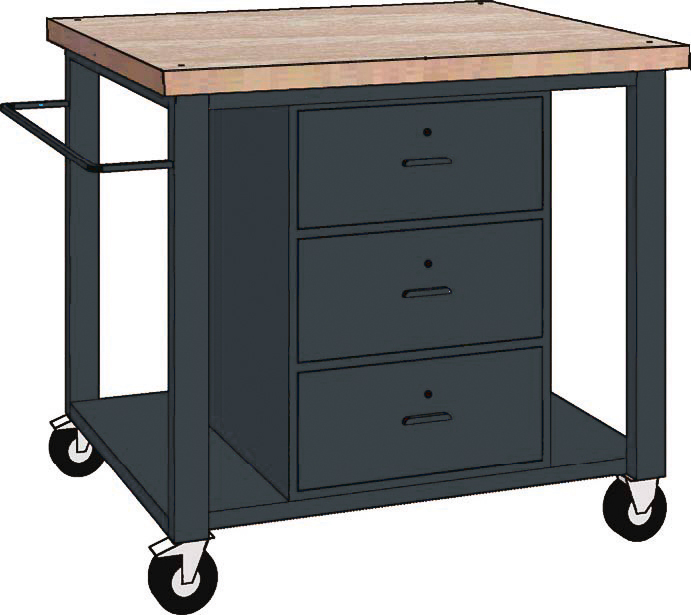 Contimac 770296 Wp 142/B Mobiele Werkbank 1000X700X912