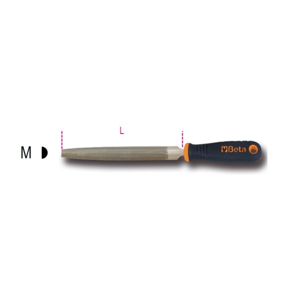 Beta 017190328 1719BMD12/M Halfzoete vijlen, halfrond met handgreep 300 mm