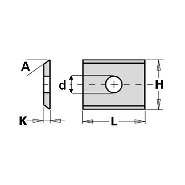 GRN Tools 790.200.06 WPL wisselmes S1920 20x12x1,5 mm (10 stuks)