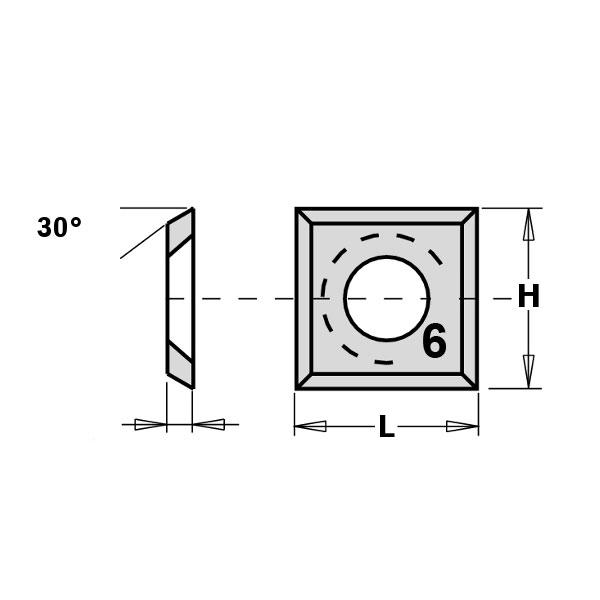 GRN Tools 790.140.06 WPL wisselmes S1920 14x14x2 mm (10 stuks)