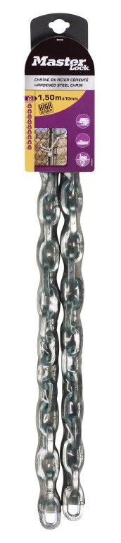 Masterlock 8020EURD Ketting, staal met vinyl, 10mm, 1,5m