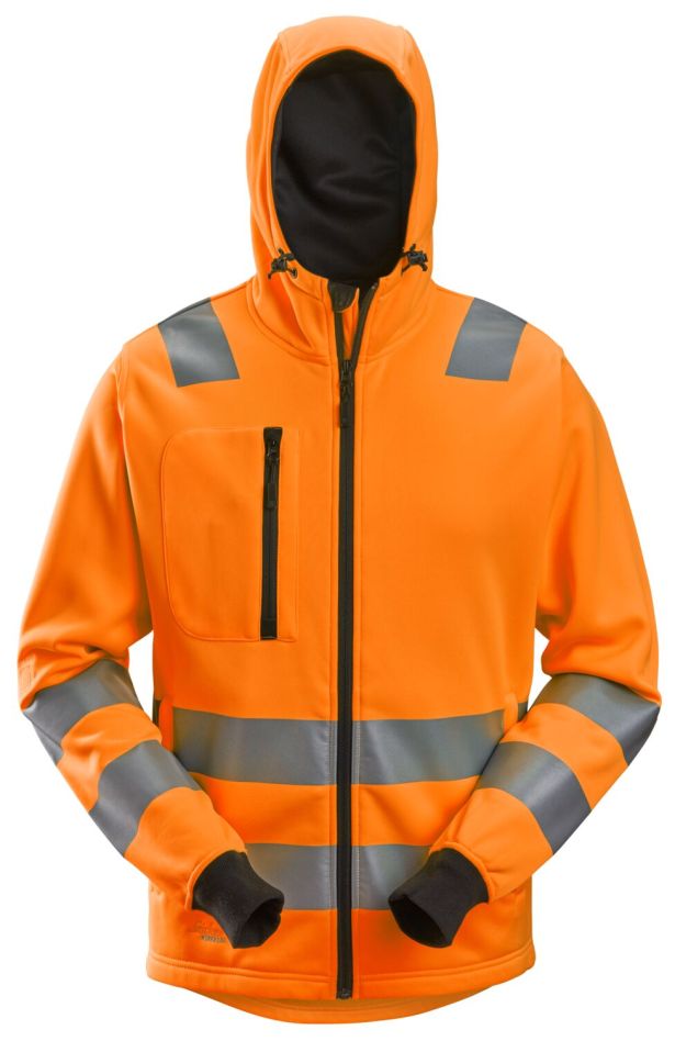 8039 AllroundWork High-Vis Hoodie met Rits Kl2/Kl3