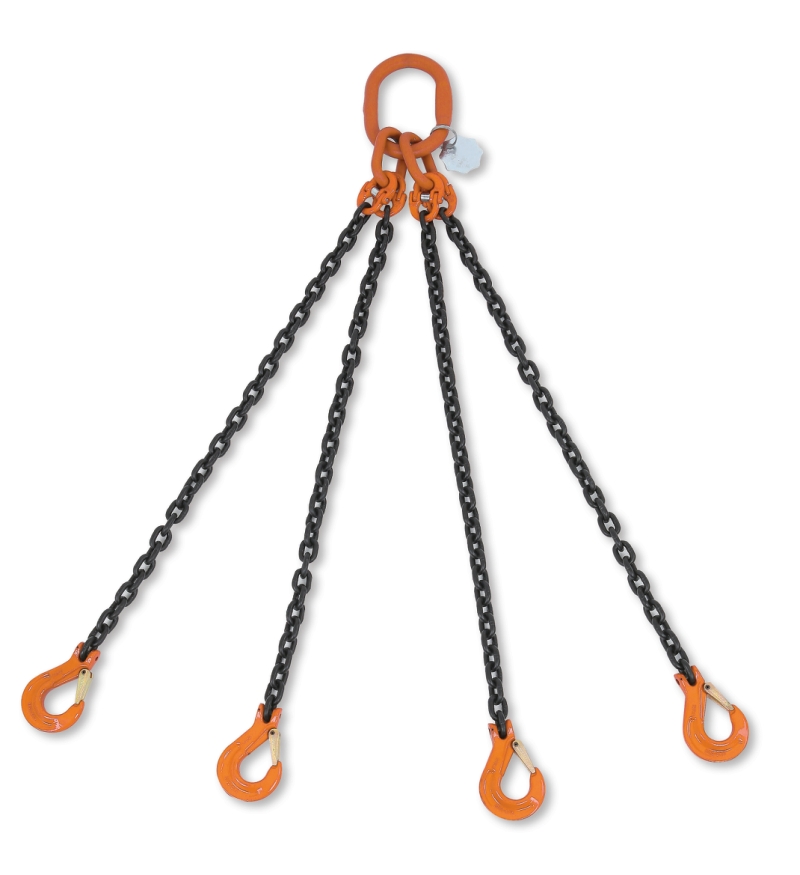 Beta 080940003 Ketting 3 meter 4 sprong met zelfsluitende haken 2,36 ton in koffer