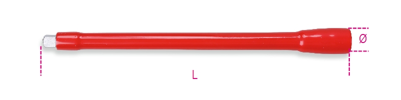 Beta 009100805 3/8" Verlengstuk 265 mm