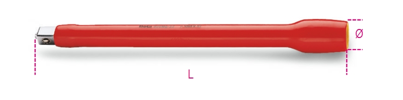 Beta 009200805 1/2" Verlengstuk 264 mm