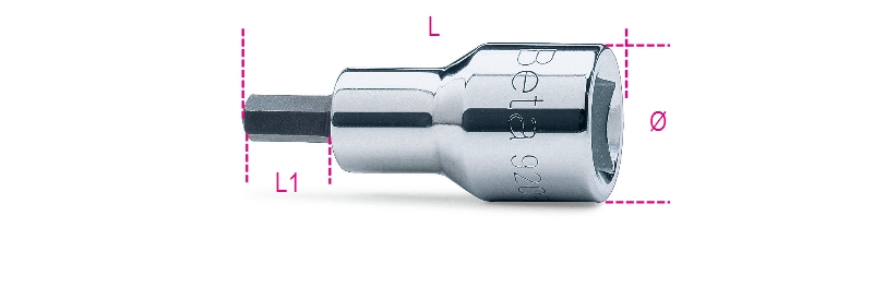 Beta 009200468 Schroevendraaierdoppen 3/4 " voor inbusschroeven