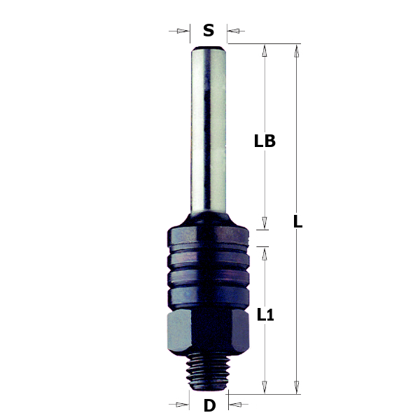 CMT 924.080.00 Spindel zonder lager schacht 8 mm
