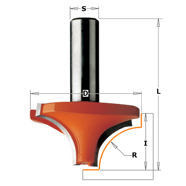 CMT 927.627.11 38,1 mm Holle radiusfrees R=12,7 schacht 12 mm