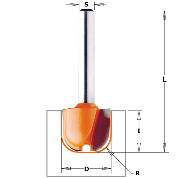 CMT 751.002.11 19 mm Bolle frees schacht 6 mm