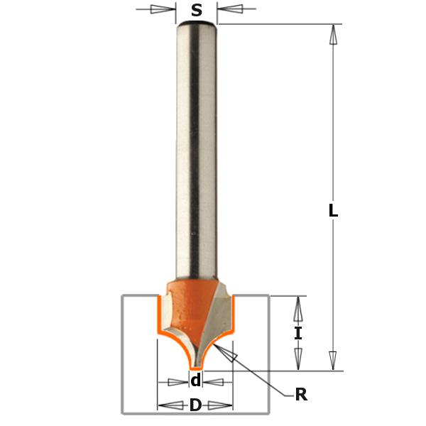 CMT 765.402.11 Infrees-profielfrees 10x10x50 schacht 6mm