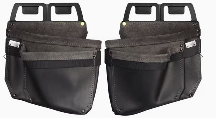 Snickers Workwear 97950404000 Leren spijker en schroeven tas, Zwart - Zwart (0404), One size