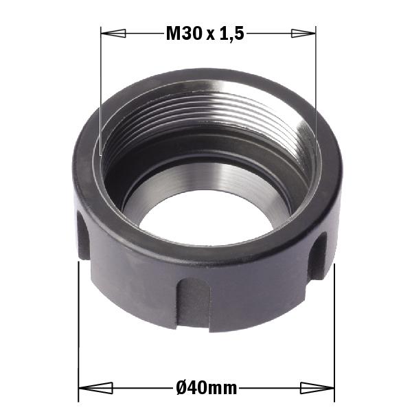 CMT 992.123.02 Klemmoer geschikt voor houder artikel 123, links, 40xM30x1,5
