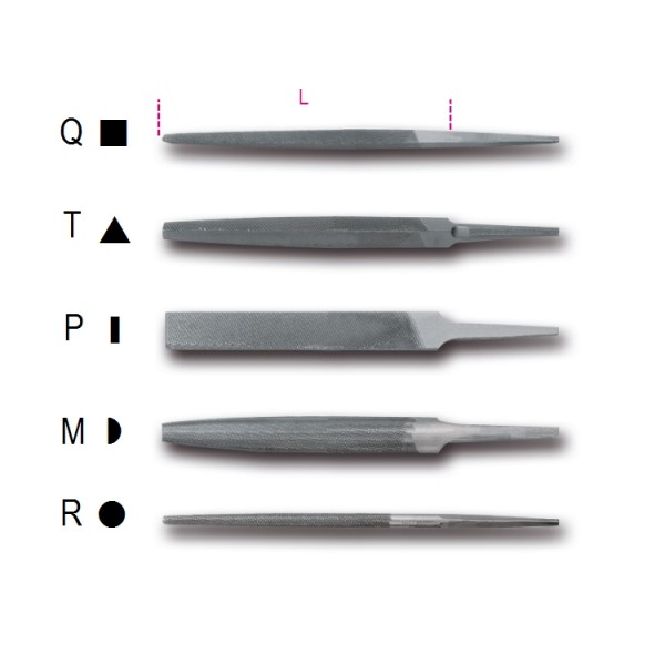 Beta 017180121 1718D6/Q Vierkante basterd vijlen, zonder handgreep 150 mm