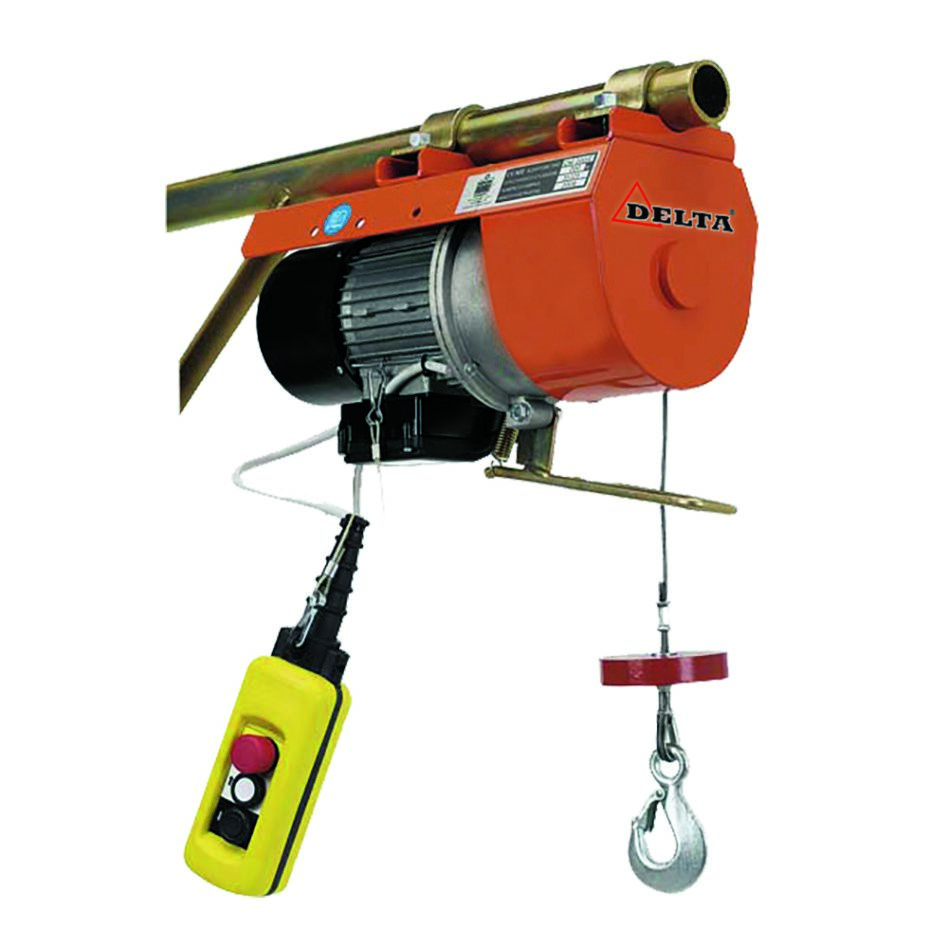 Delta DI.0.DM.200.48 Elektrische lier DM - 230V - 0,2 ton - met 48 meter hijshoogte - enkele snelheid