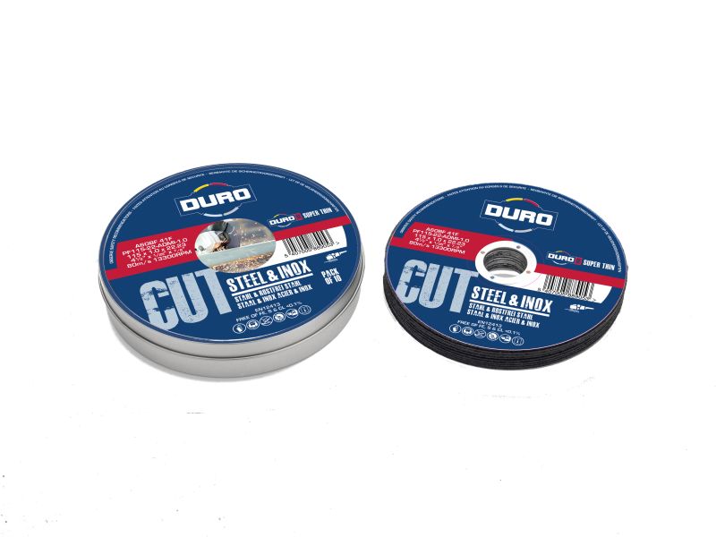 Duro PF125-22-ADMI-1,0-10P Professionele doorslijpschijven 125mmx1,0x22,2 blik - 10 stuks