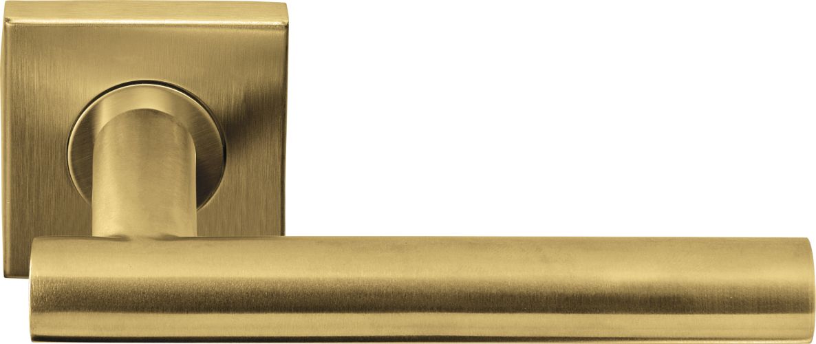 Formani 1501D250IMXX0BS BASICS LB7-19BSQR53G deurkruk geveerd op vierkant rozet PVD goud