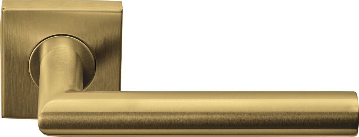 Formani 1501D242IMXX2BS BASICS LB2-19BSQG deurkruk geveerd op vierkant rozet PVD goud links