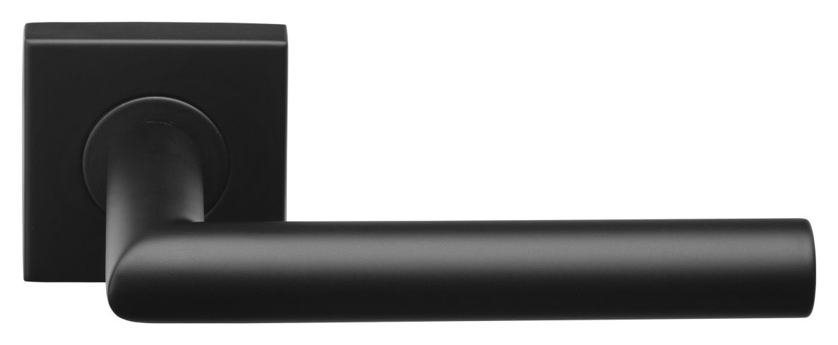 Formani 1501D242NMXX2BS BASICS LB2-19BSQG deurkruk geveerd op vierkant rozet mat zwart links